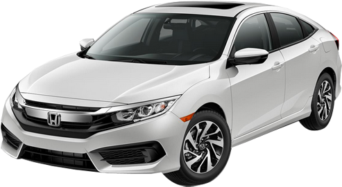 New 2018 Honda Civic Sedan - 2018 Honda Civic Sedan Ex White (750x350), Png Download