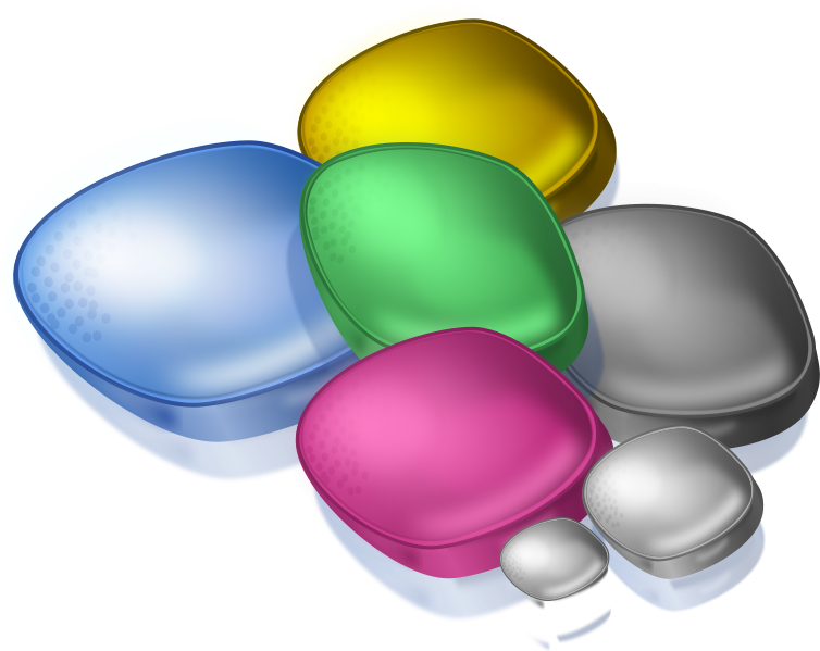 Free Clipart - Colorful Stone Clipart Transparent (800x631), Png Download