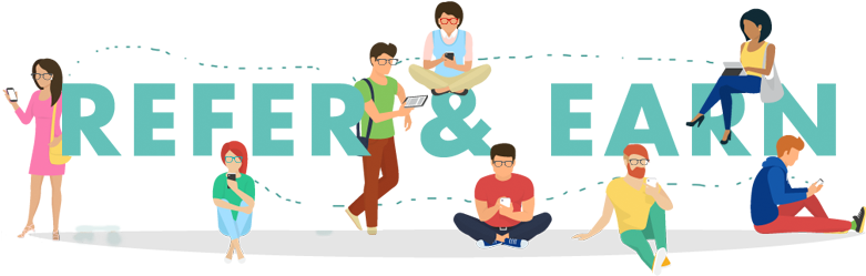 Refer A Friends - Refer & Earn (1000x271), Png Download