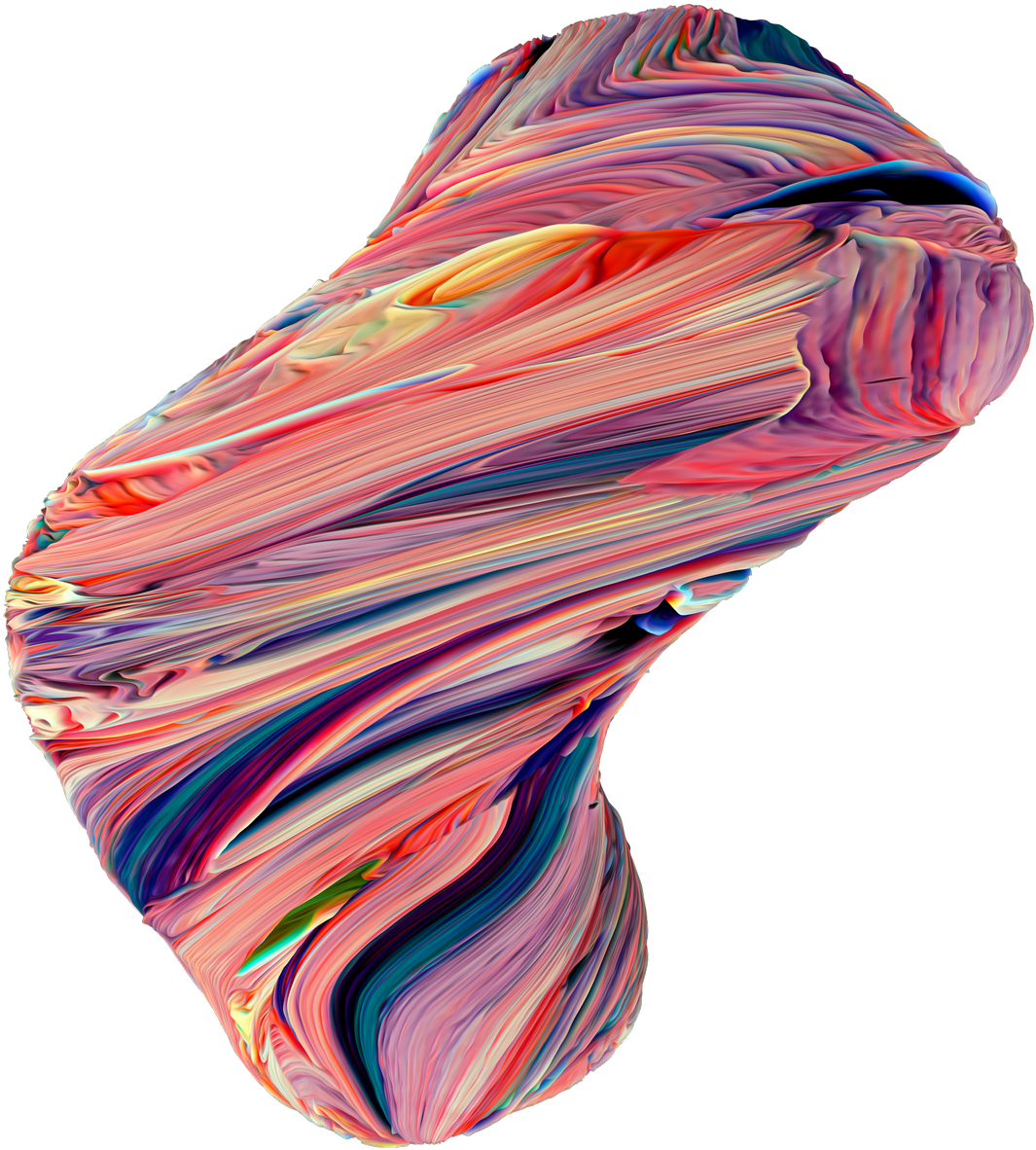 A Pack Of 80 Vibrant Abstract 3d Shapes On Transparent - Abstract Art (1200x1200), Png Download