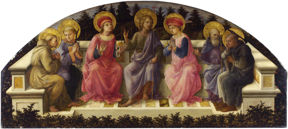 Seven Saints Fra Filippo Lippi (1200x537), Png Download