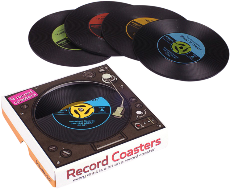 '45 Record Coasters' - Record Coasters (1024x1024), Png Download