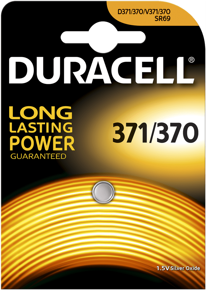 Silver Oxide Button 371/370 Batteries - Duracell 2450 (1000x1000), Png Download
