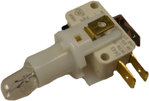 Large Round Vlt Push Button, Plug-in Style W/ White - Light-emitting Diode (700x476), Png Download