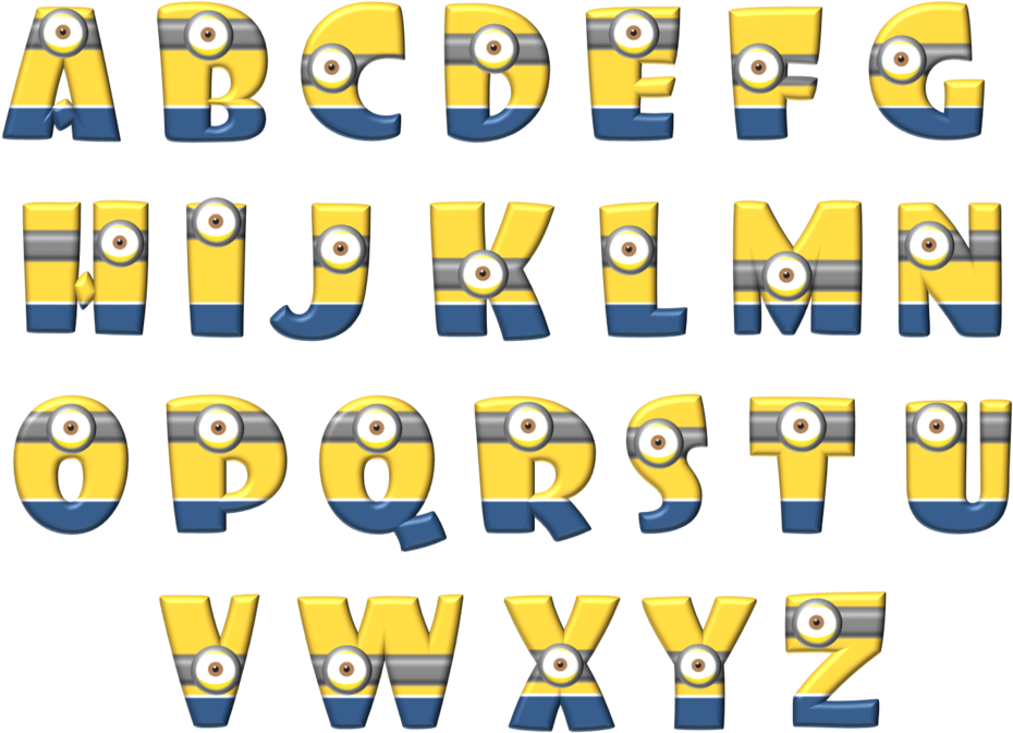 Letras Minions Png - Fuentes De Letras Minions (948x768), Png Download