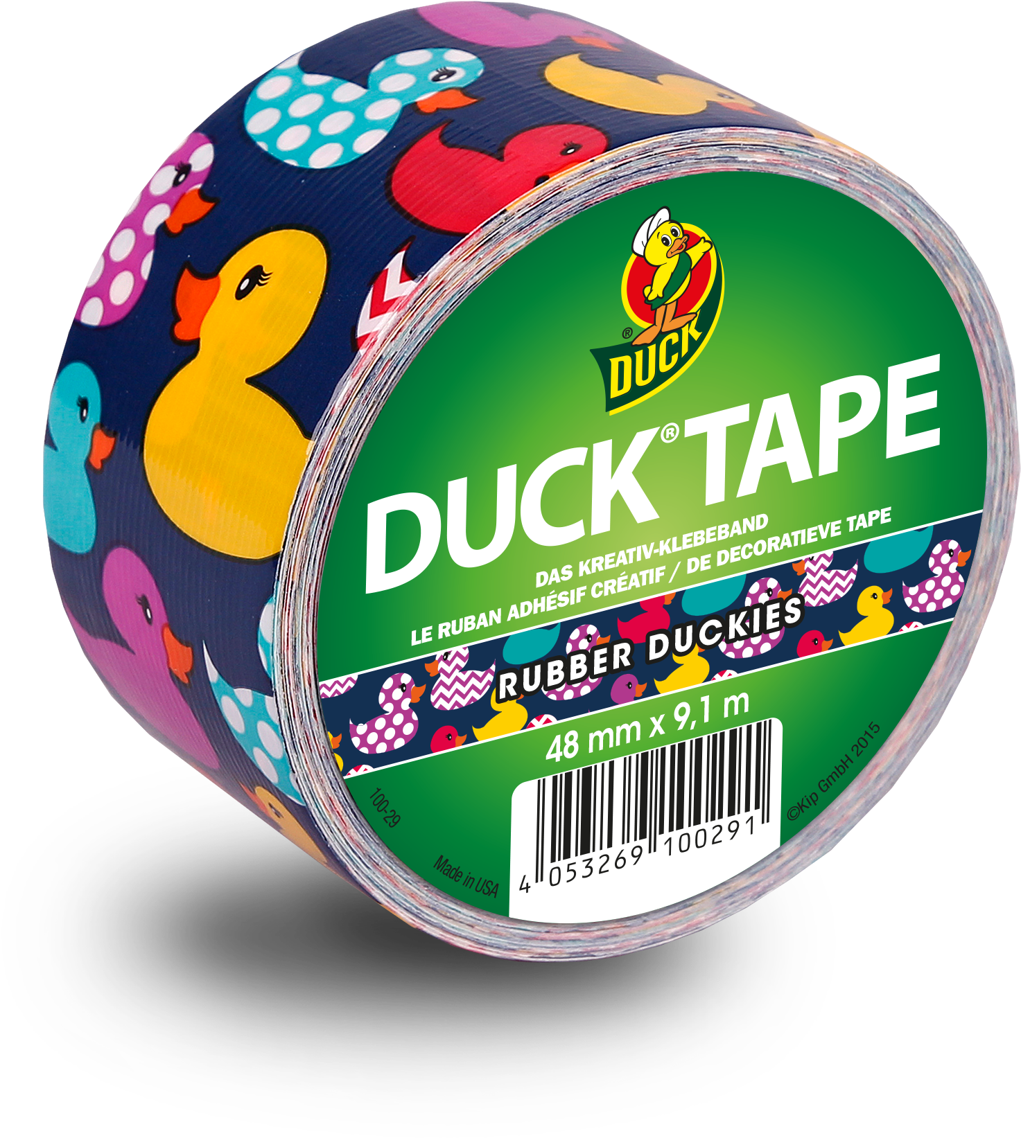 Duck Tape Rubber Duckies Duct Tape Crafts, Duck Tape, - Ducktape Roll Rubber Duckies 48 Mm X 9,1 M (100-29) (2362x2362), Png Download