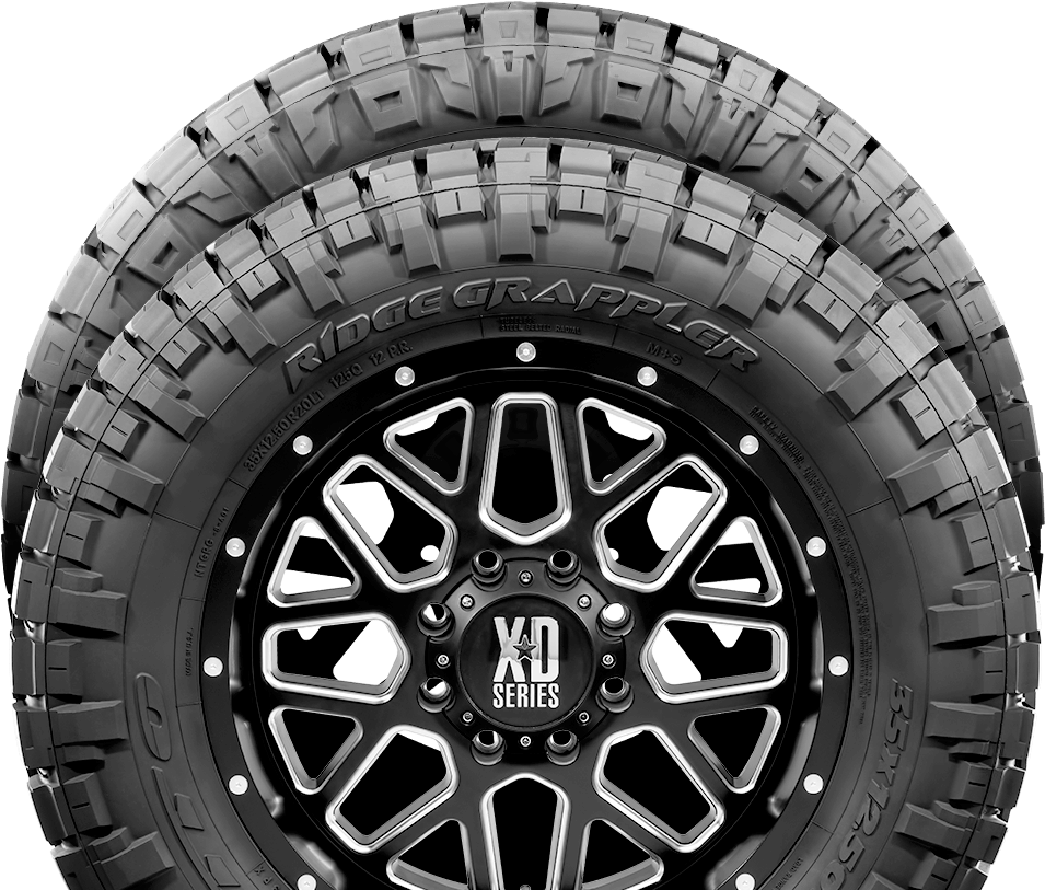 Nitto's Best Off-road Tires For Dirt & Mud - Nitto Ridge Grappler 33x12 50r20 (955x813), Png Download