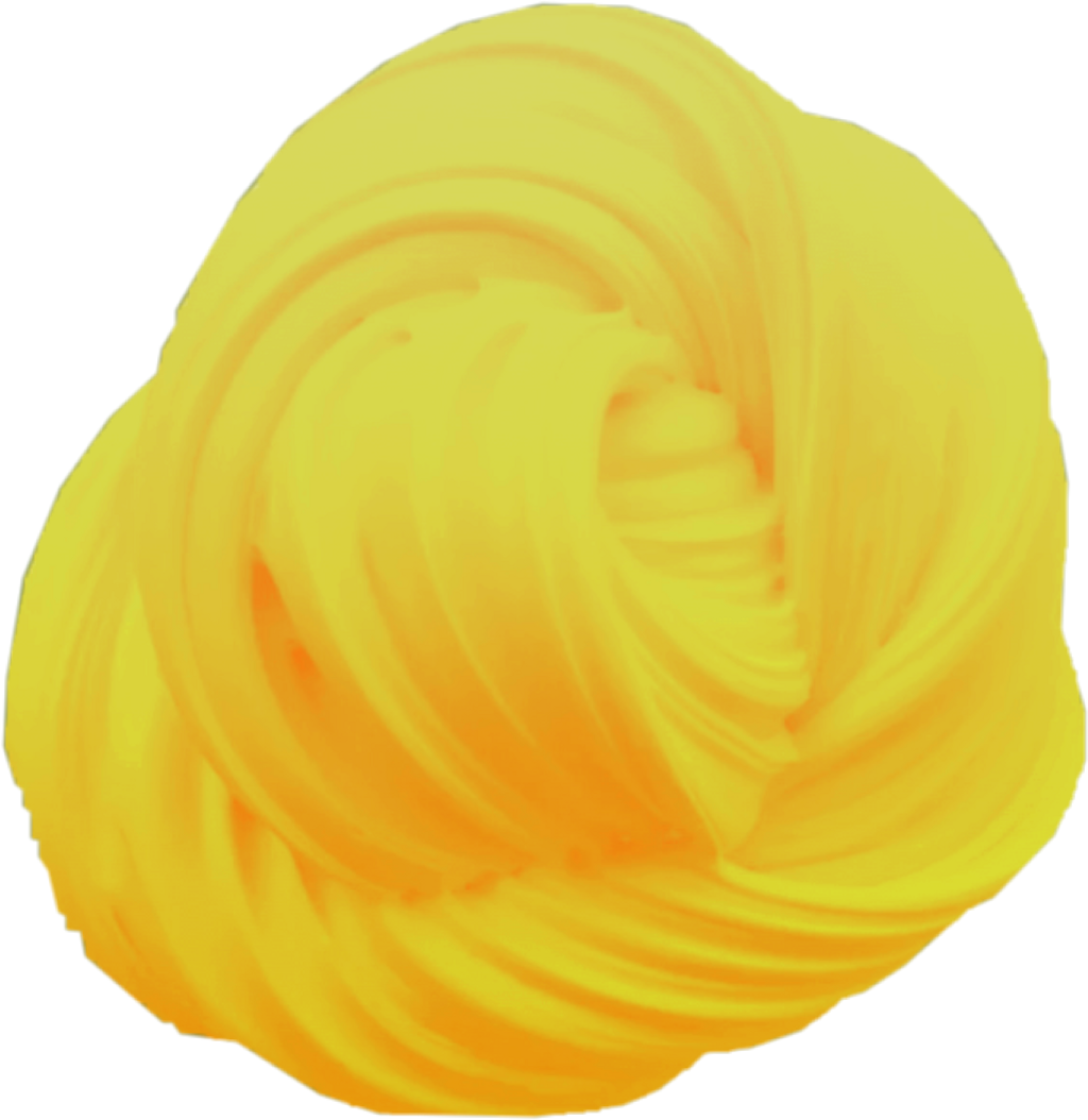Banana Yellow Slime Fluffy Swirl - Bivalve (1024x1054), Png Download