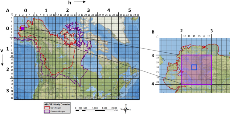 Figure 2 A) The Location Of Sample Tile Bh002v003 (in - Map (756x381), Png Download