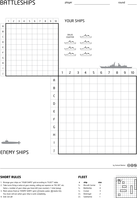 A Typical Pen And Paper Version Of The Game, Showing - Bataille Navale Grand Jeu (640x906), Png Download