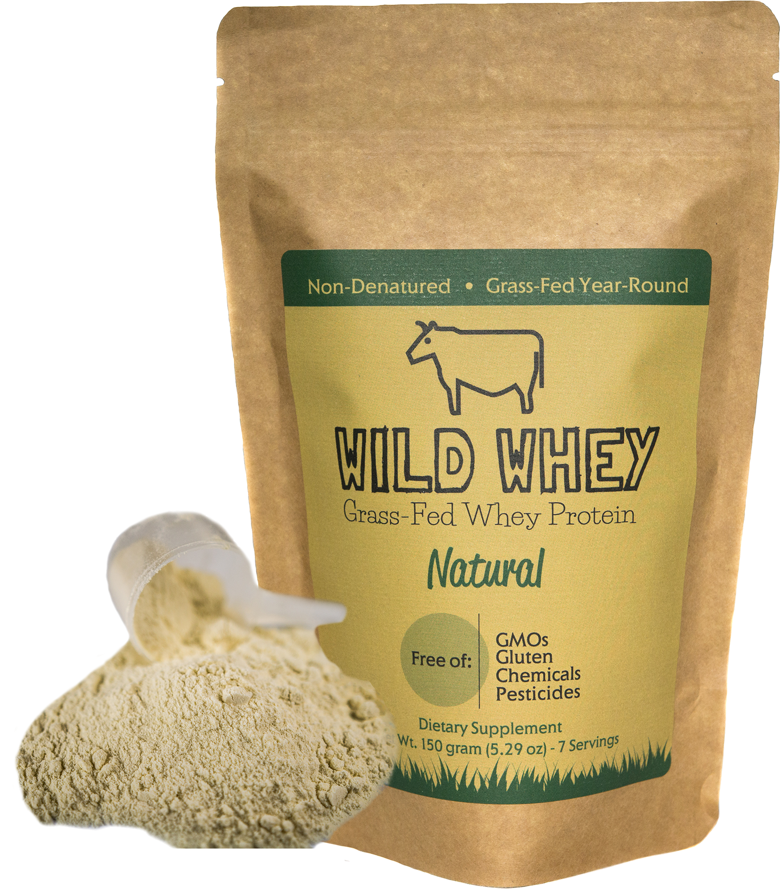 Wild Whey Undenatured Grass-fed Whey Protein Made From - Wild Foods Wild Whey, Grass-fed Whey Protein, Non-denatured (1685x1909), Png Download
