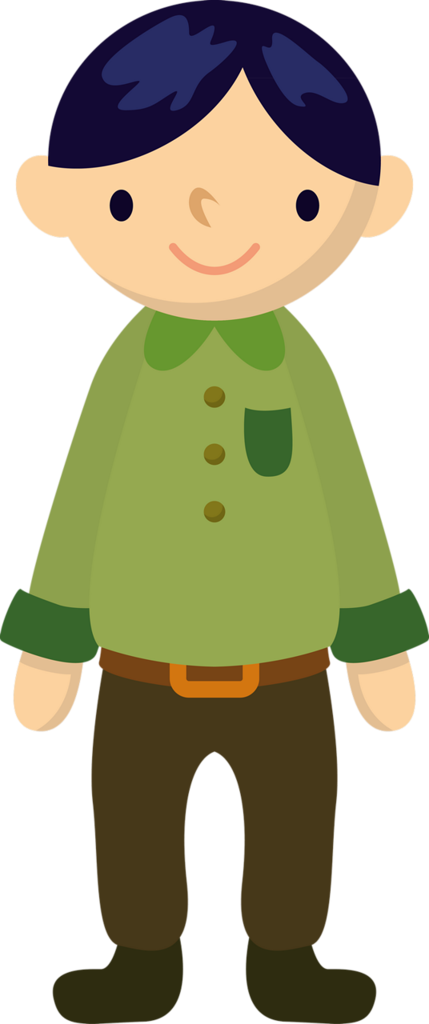 School Children 104 - Cartoon Student (429x1024), Png Download