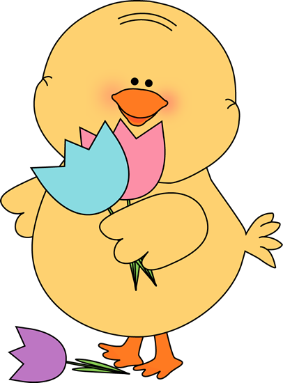Cute Baby Chicken Png - Spring Chick Clip Art (406x550), Png Download