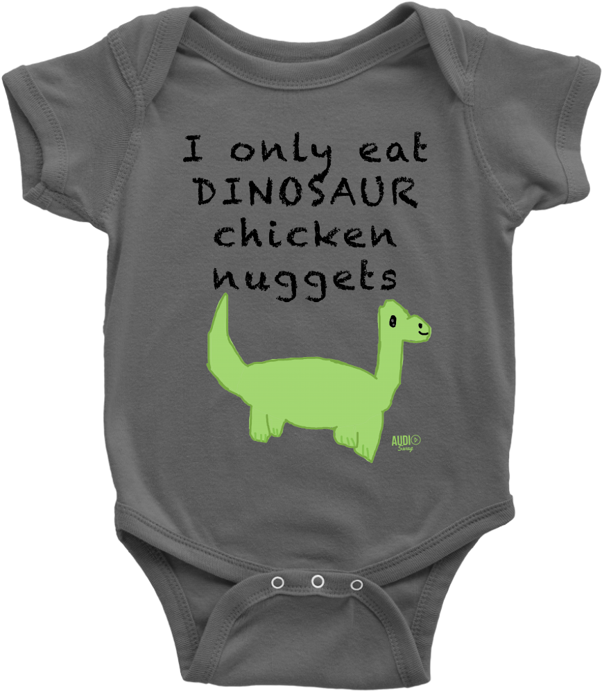 I Only Eat Dinosaur Chicken Nuggets Baby Bodysuit - Onesie Baby Golden Retriever (1024x1024), Png Download
