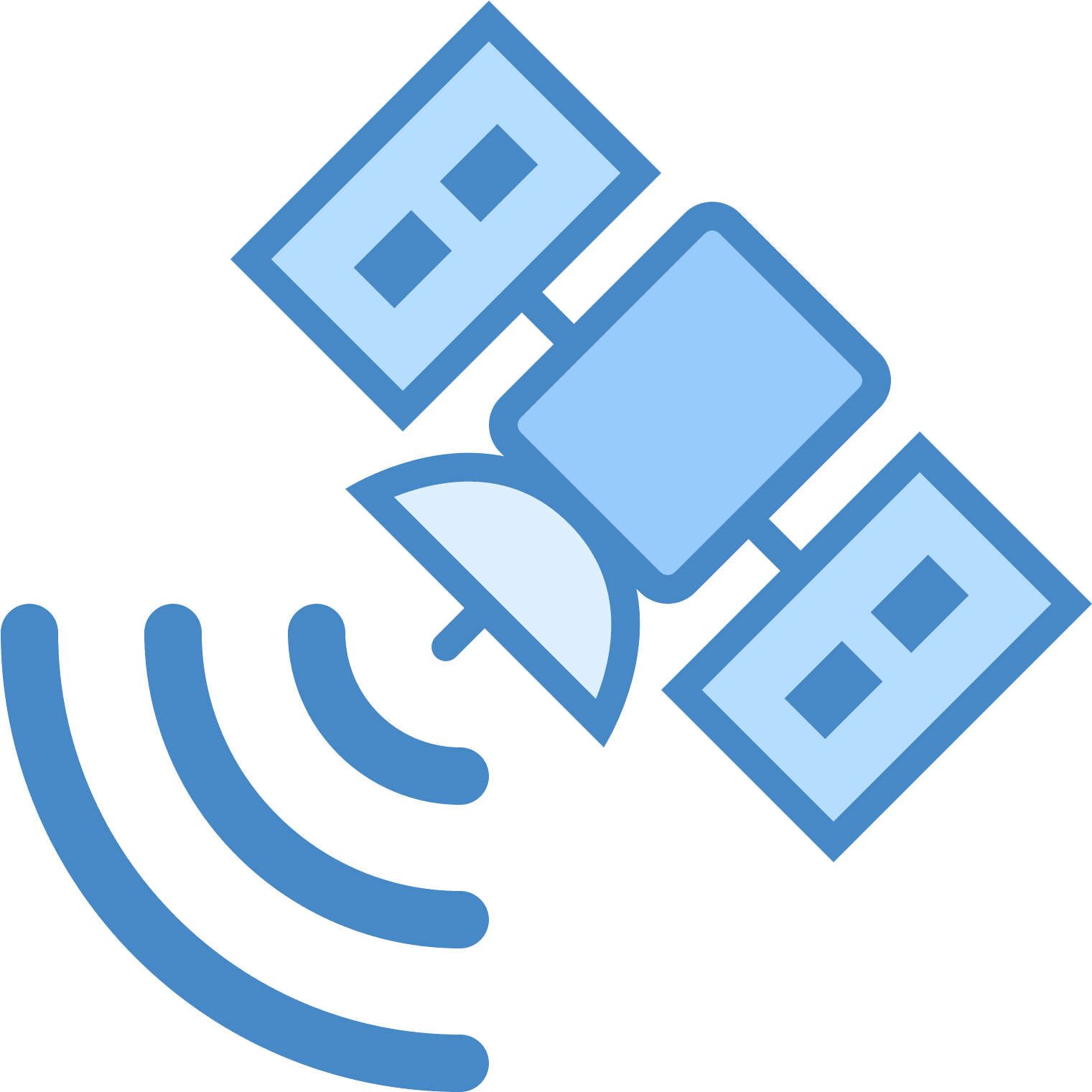 This Image Is Depicting A Satellite That Is Facing - Satellite With Signal Icon (1600x1600), Png Download