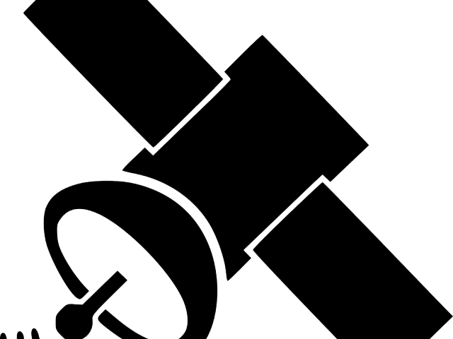 Satellite Clipart Satellite Signal - Satellite Signal Black Png (640x480), Png Download