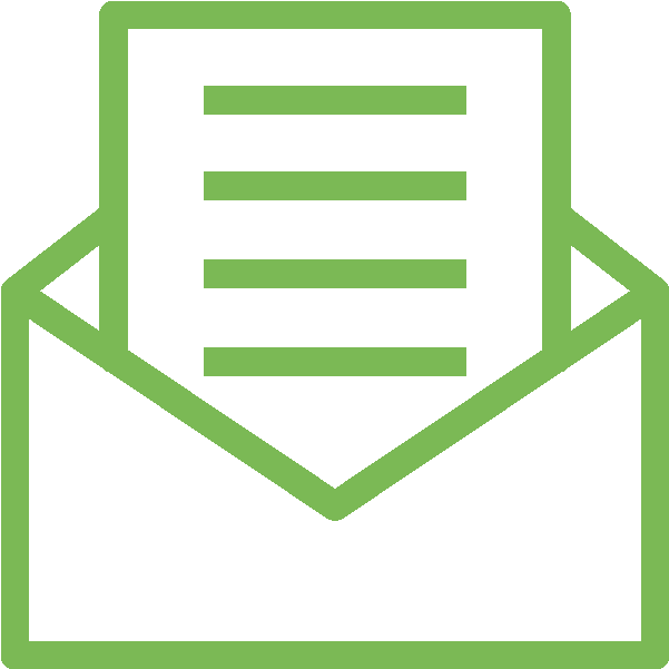 Mail Icon Green - Email Newsletter Icon (630x607), Png Download