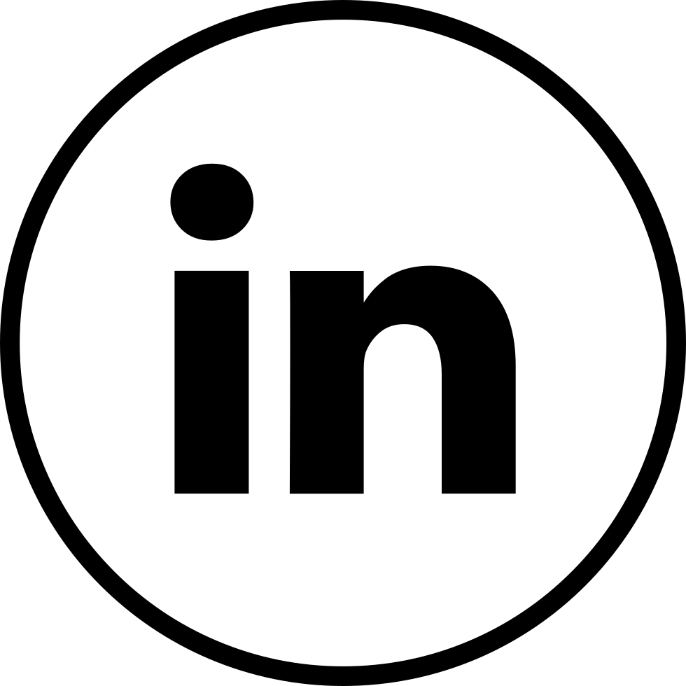Font Linkedin White - Linkedin Sign White (980x980), Png Download