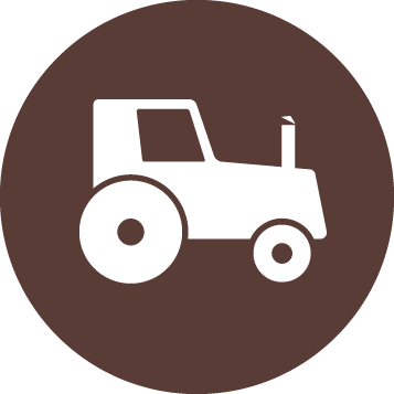 Farm Icon - Tractor (357x357), Png Download