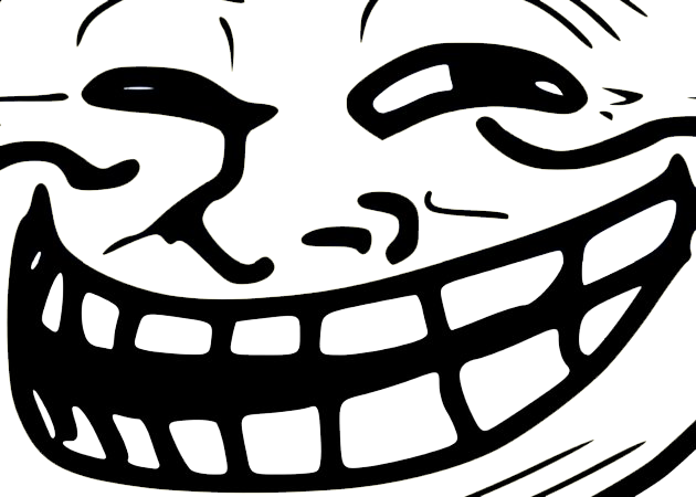 Primerísimo Primer Plano De Meme De Troll - Troll Face (630x450), Png Download