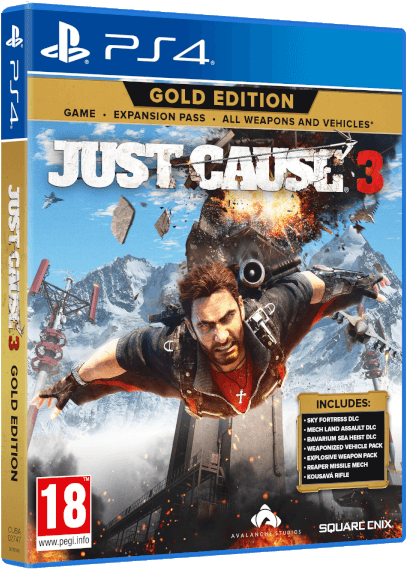 Just Cause 3 Gold Edition Announced - Just Cause 3 Gold Edition (ps4) (600x600), Png Download