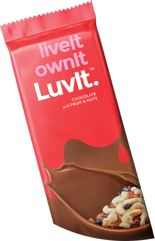 Chocolate Img - Luvit Fruit And Nut (314x489), Png Download