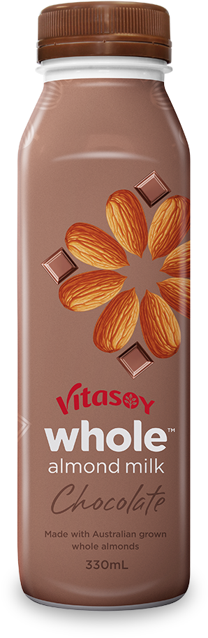 Whole Almond Milk Chocolate - Vitasoy (305x913), Png Download