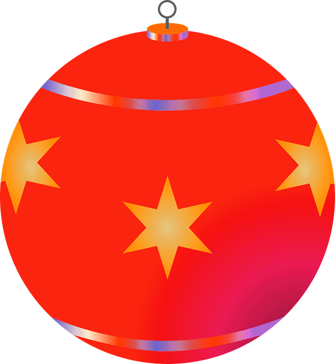 Red Christmas Tree Bauble Transparent Background Christmas - Christmas Ornament (662x720), Png Download