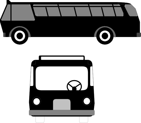 Small - Front Of A Bus (600x525), Png Download