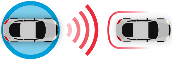 And Autonomous Braking System Braking For A Vehicle - Autonomous Car Png Icon (592x208), Png Download