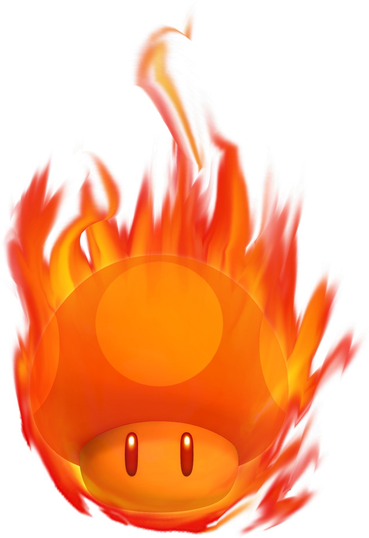 Burningmushroom - Burning Mushroom Mario (1288x1936), Png Download