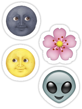 Transparent Alien Tumblr ~transparent Stuff~ - Clear Background Flower Emoji (375x360), Png Download