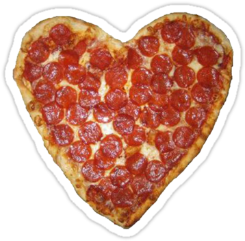 Tumblr Heart Pizza By Tumblur - Things Shaped Like Hearts (375x360), Png Download
