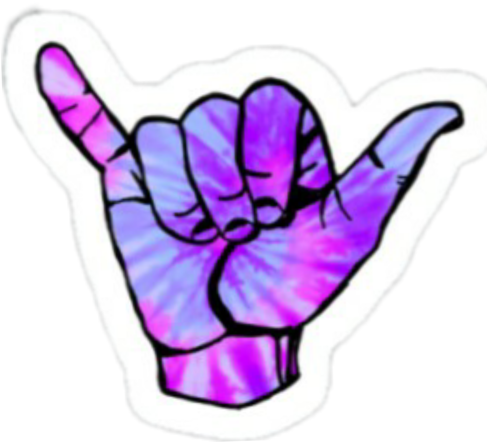 Tumblr Infinite Sticker Monn Png Tumblur Peace Sign - Cowabunga Hands (2896x2896), Png Download