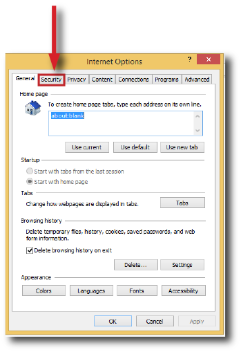 Internet Explorer - Internet Options (349x509), Png Download