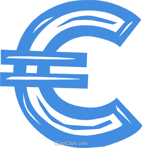 Euro Symbol Royalty Free Vector Clip Art Illustration - Vector Graphics (459x480), Png Download