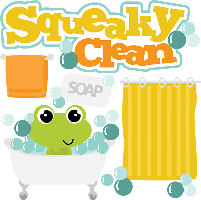 Squeaky Clean Svg Files For Scrapbooking Bathtub Svg - Cute Bath Time Scrapbooking (648x646), Png Download
