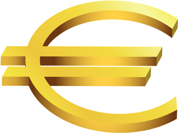 Gold Euro Transparent Png Clip Art Image - Portable Network Graphics (600x450), Png Download