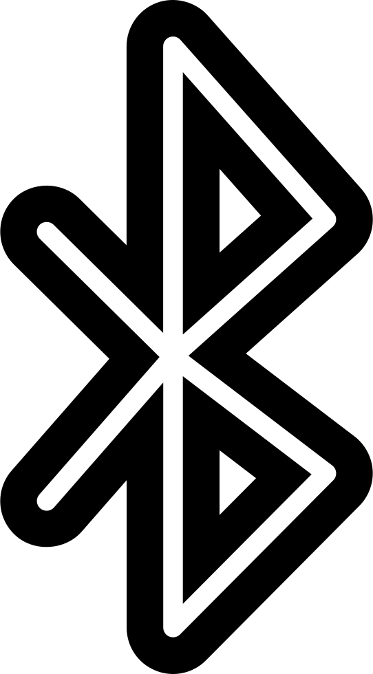 Bluetooth Symbol - - Bluetooth Logo In Black And White (542x980), Png Download