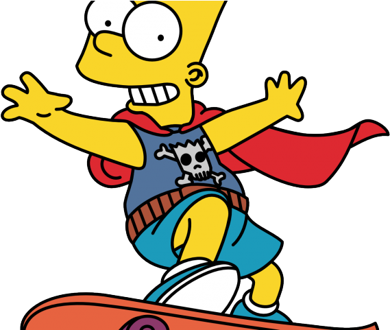 Bart Simpson Png Transparent Images - Bart Simpson Skate Png (640x480), Png Download
