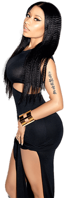 Beautiful Nicki Minaj Tumblr Backgrounds Black Dress - Nicki Minaj In Black (400x400), Png Download