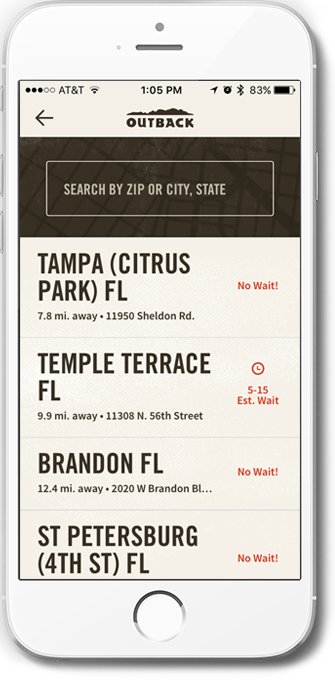 See Wait Times Before You Arrive - Outback Steakhouse (335x680), Png Download