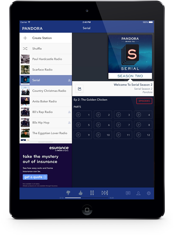 Esurance's Ads Ran During The Second Half Of Season - Tablet Computer (652x800), Png Download