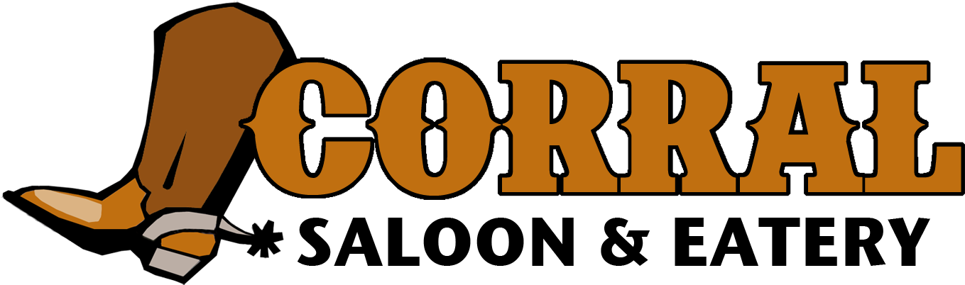 Corral Saloon And Eatery Logos (1421x456), Png Download