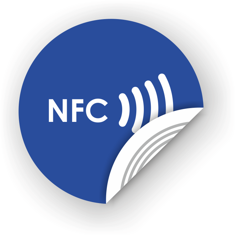Picture Of Nfc Sticker 50mm With Text, More Colors - Color (762x763), Png Download