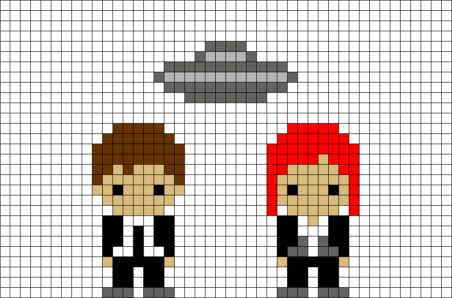 X Files Pixel Art (880x581), Png Download