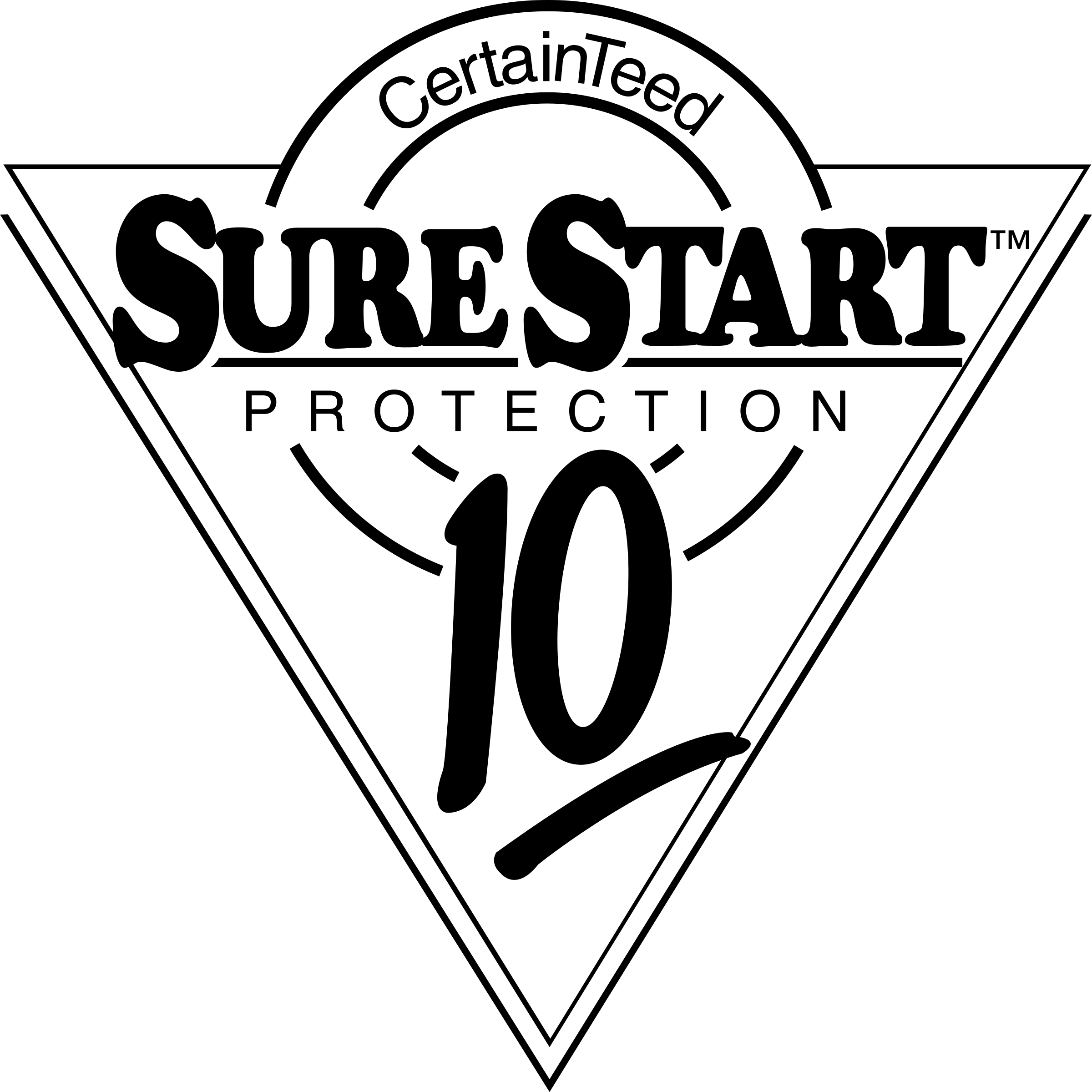 Certainteed 3 Logo Png Transparent - Certainteed Sure Start Plus (2400x2400), Png Download