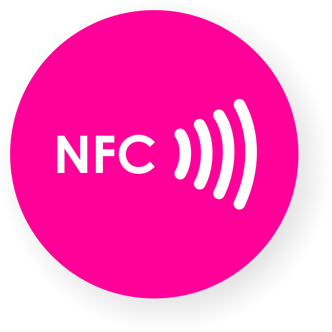Picture Of Nfc Sticker 50mm Neon, - Color (680x680), Png Download