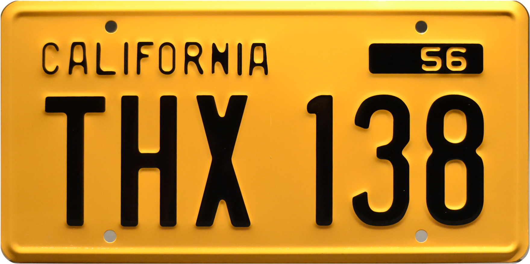 Thx 138 Prop Plate Movie Memorabilia From American - Thx 138 (2048x1170), Png Download