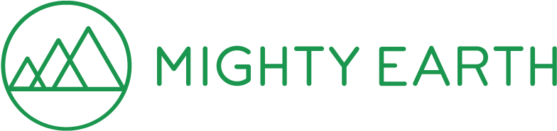 Logo - Mighty Earth Logo (981x285), Png Download